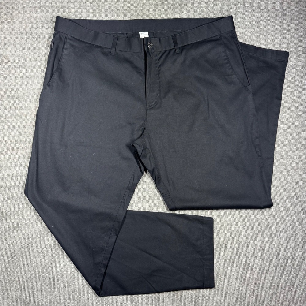 Fabletics High Side Chino Pant Mens 40x30 Black Stretch Performance Cotton
